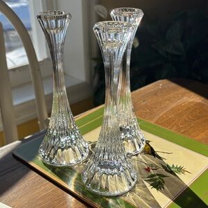 Elegant Crystal Glass Candle Holders